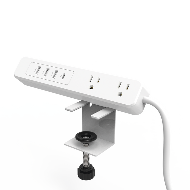 Multiconto de Escritorio / Carga Rápida 65 W / 2 x NEMA 5-15P / 1 x USB-C PD / 3 x USB-A / Cable 1.5 m (4.9 ft) / 1560 W Total | SIERRA STORE