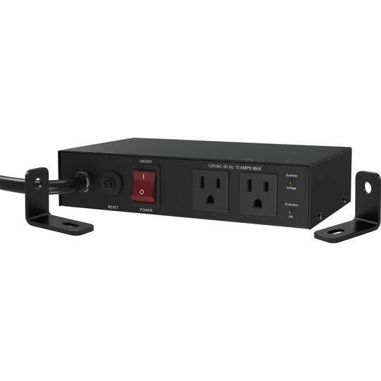 EPCOM POWERLINE - EPLCON2OKIT - Acondicionador de Voltaje / 2 Salidas NEMA 5-15R / 1,800 W / 15 A / Supresión de Picos 1,080 J / Filtro EMI/RFI