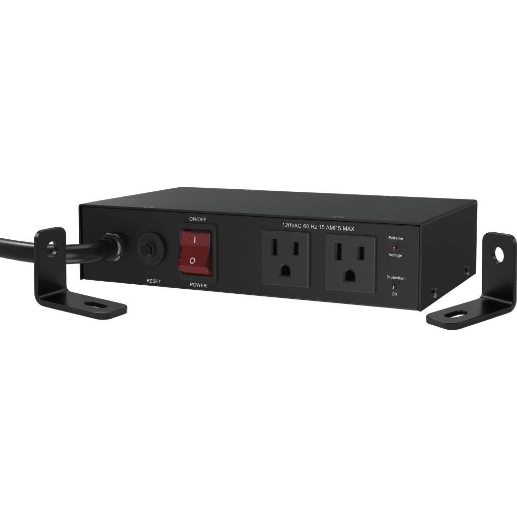 EPCOM POWERLINE - EPLCON2OKIT - Acondicionador de Voltaje / 2 Salidas NEMA 5-15R / 1,800 W / 15 A / Supresión de Picos 1,080 J / Filtro EMI/RFI