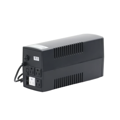 UPS de 600VA/360W / Topología Línea Interactiva / Entrada y Salida 120 Vca / Clavija NEMA 5-15P / 4 Tomas NEMA 5-15R/ Sin ...