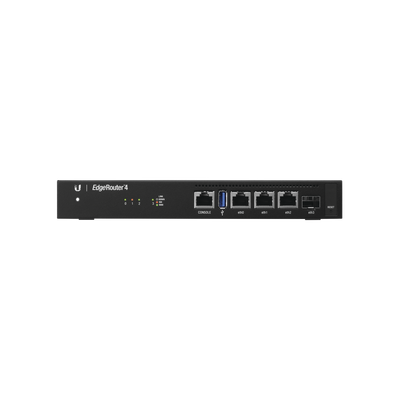 EdgeRouter 4, con 3 puertos 10/100/1000 Mbps + 1 puerto SFP, con funciones avanzadas de ruteo UBIQUITI - Vista 2
