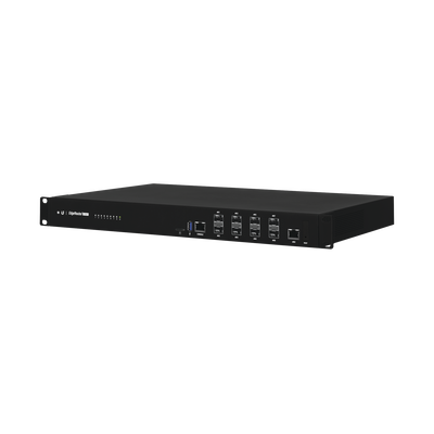 EdgeRouter INFINITY de 8 puertos SFP+ 10 G + 1 puerto RJ45 Gigabit, throughput 80 Gbps, 16 núcleos y 16 GB RAM , fuentes d...