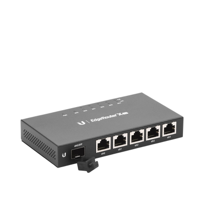 EdgeRouter X SFP de 5 puertos Gigabit + 1 puerto SFP con funciones avanzadas de ruteo UBIQUITI - Vista 3