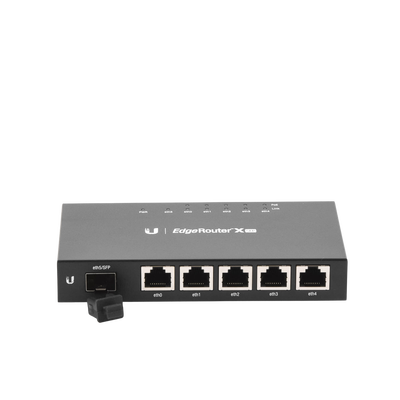 EdgeRouter X SFP de 5 puertos Gigabit + 1 puerto SFP con funciones avanzadas de ruteo UBIQUITI - Vista 4