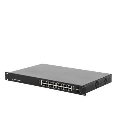 Switch EdgeMAX administrable de 24 puertos Gigabit con PoE+/PoE Pasivo 24V + 2 Puertos SFP, 250 W | SIERRA STORE - UBIQUITI