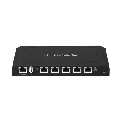 EdgeSwitch 5XP Administrable de 5 Puertos Gigabit PoE de 24 V Pasivo, con funciones avanzadas de Capa 2 UBIQUITI - Vista 4