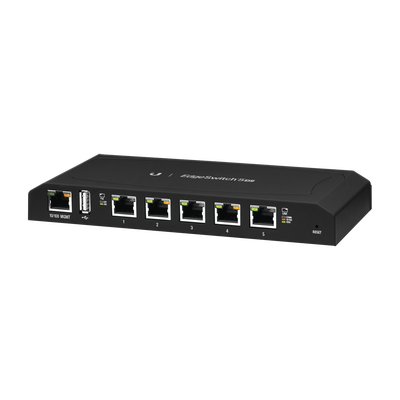 EdgeSwitch 5XP Administrable de 5 Puertos Gigabit PoE de 24 V Pasivo, con funciones avanzadas de Capa 2 UBIQUITI - Vista 5