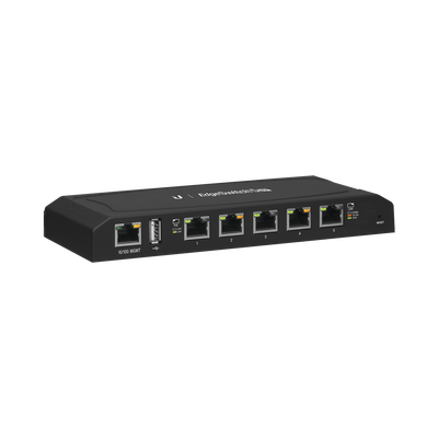 EdgeSwitch 5XP Administrable de 5 Puertos Gigabit PoE de 24 V Pasivo, con funciones avanzadas de Capa 2 UBIQUITI - Vista 3