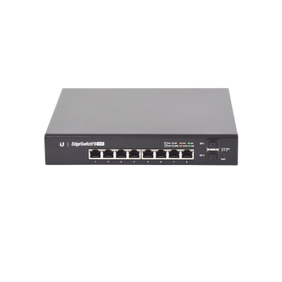 Switch EdgeMAX Administrable de 8 Puertos Gigabit con PoE+/PoE Pasivo 24V + 2 Puertos SFP, 150 W UBIQUITI - Vista 2