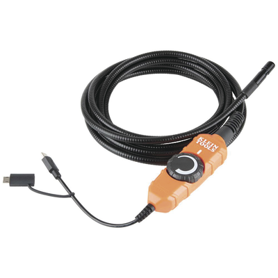 Cámara Boroscopio de Inspección con Conexión para Dispositivos Android®. Cuello de Cisne Blindado de 10' (3 m) y 6 Luces L...
