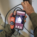 Cámara Boroscopio de Inspección con Conexión para Dispositivos Android®. Cuello de Cisne Blindado de 10' (3 m) y 6 Luces L...