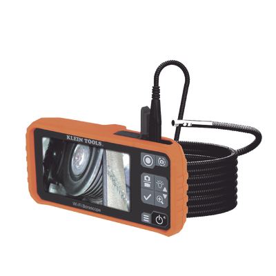 Dual Cámara Boroscopio Pro 5.5mm 720p USB-C/Wi-Fi, y LCD 4.3" a Color, Cuello de Cisne Blindado 10' (3m) con Imán y 6...