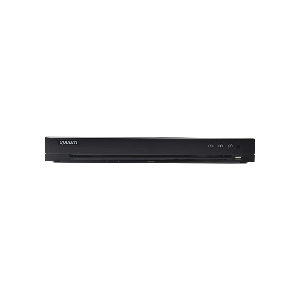 EPCOM EV4016TURBO - DVR 4 Megapixel / 16 Canales TURBOHD + 8 Canales IP / 2 Bahías de Disco Duro / 1 Canal de Audio / Vídeoanálisis | SIERRA STORE