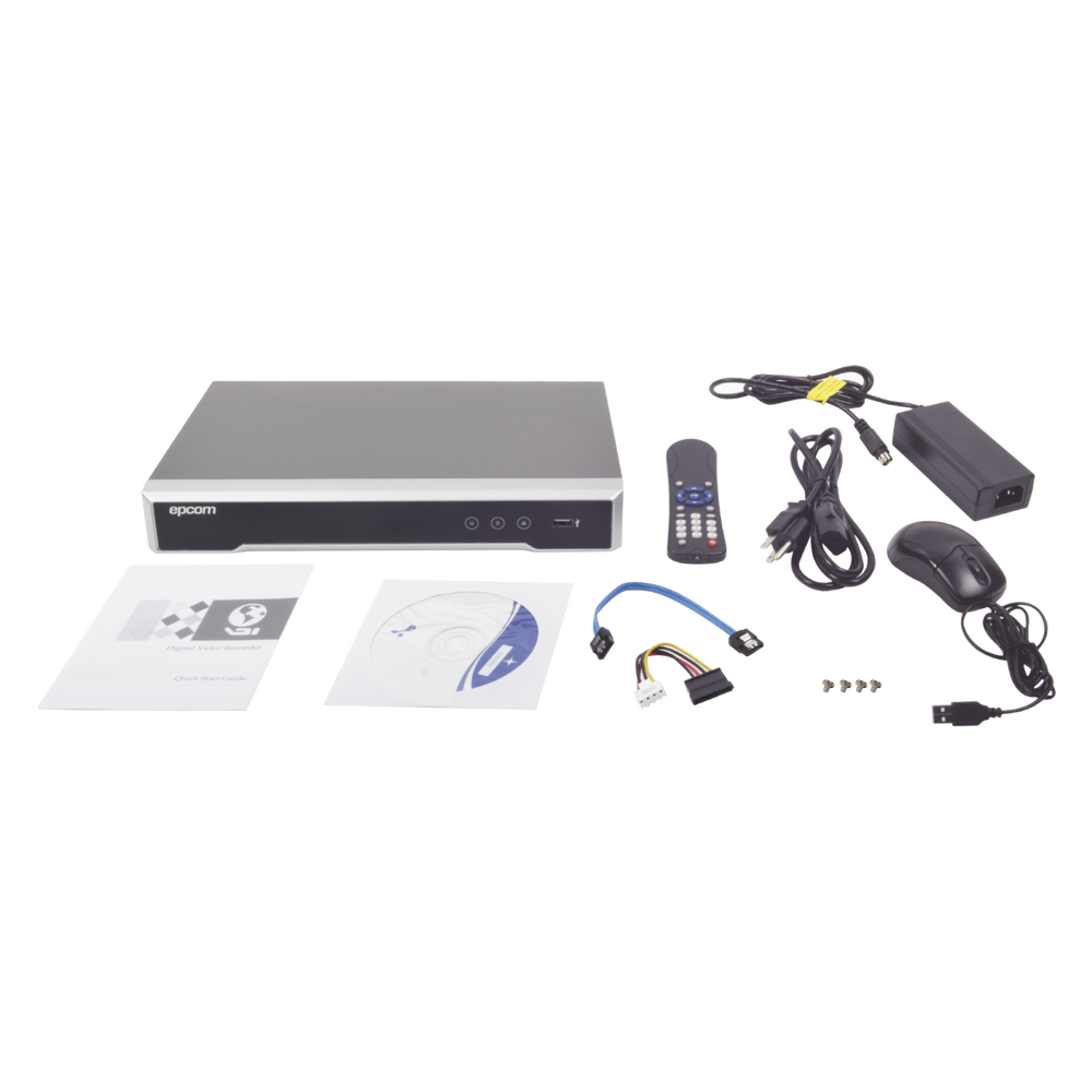 EPCOM EV5008TURBO-X - DVR 8 Canales 4K TurboHD (Con Firmware) / 8 Megapixel / 1 Bahía de Disco Duro / 4 Canales de Audio / 8 Entradas | SIERRA STORE