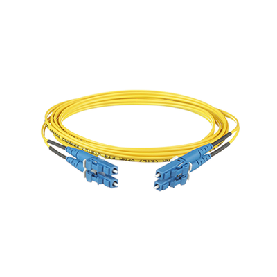 Jumper de Fibra Optica Monomodo 9/125 OS2, LC-LC Duplex, OFNR (Riser), Color Amarillo, 2 Metros (6.56 Pies) - PANDUIT