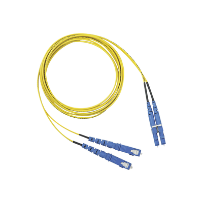 Jumper de Fibra Optica Monomodo 9/125 OS2, LC-SC Duplex, OFNR (Riser), Color Amarillo, 1 Metro (3.28 Pies) - PANDUIT
