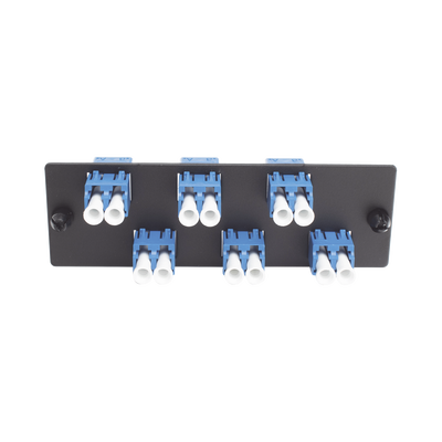 Placa Acopladora de Fibra Óptica FAP, con 6 Conectores LC Duplex (12 Fibras), para Fibra Monomodo OS1/OS2, Color Azul PAND...