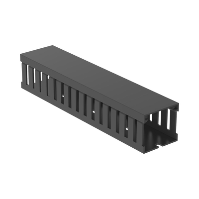 Canaleta Ranurada de PVC con Tapa, Tipo F, 44.5 mm de Ancho, 41.1 mm de Alto y 2 m de Largo, Color Gris - PANDUIT
