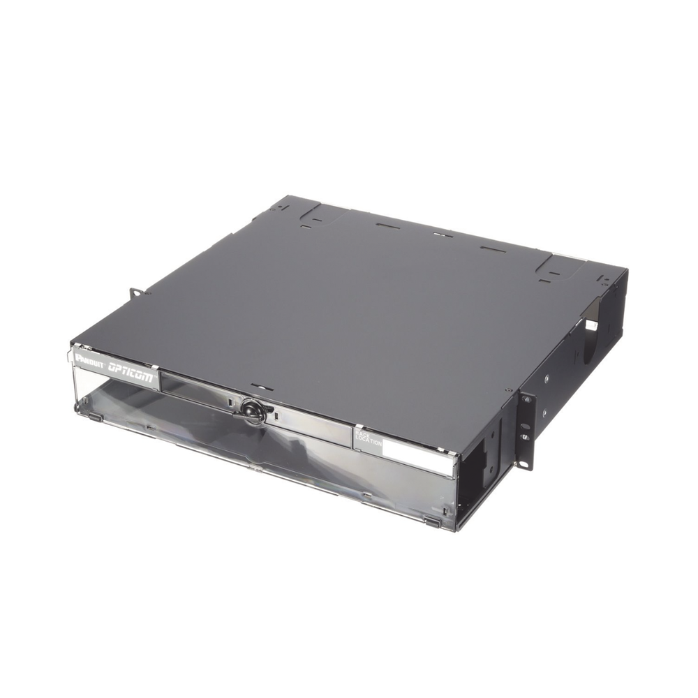 PANDUIT FCE2U - Panel de Distribución de Fibra Óptica / 2 UR / 192 Fibras / 8 Placas FAP o FMP / Bandeja Deslizable e Inclinable / | SIERRA STORE