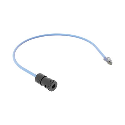 Cable de Conexión en Campo Jack a Plug RJ45, Categoría 6A, CMP (Plenum), 0.5 Metros (1.64 Pies), Color Azul - PANDUIT