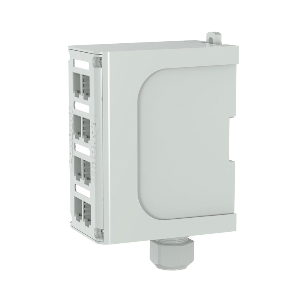 PANDUIT FDME8RG - Panel de Parcheo Modular para Fibra Óptica, de Instalación en Riel DIN Estándar de 35mm, 8 Puertos Mini-Com, Color | SIERRA STORE
