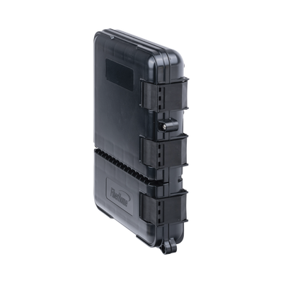 Caja de Distribución de Fibra Óptica para 24 Empalmes, con 8 Acopladores SC/APC Simplex, Exterior IP55, Color Negro FIBERH...