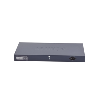 Switch administrable de 24 puertos 10/100TX PoE+ y 2 puertos combo TP/SFP Gigabit PLANET - Vista 4
