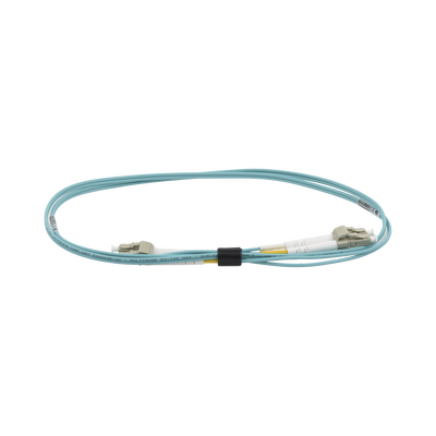 Jumper de Fibra Óptica Multimodo 50/125 OM3 XGLO, LC-LC Duplex, OFNR, Color Aqua, 1 Metro (3.28 Pies) SIEMON - Vista 2