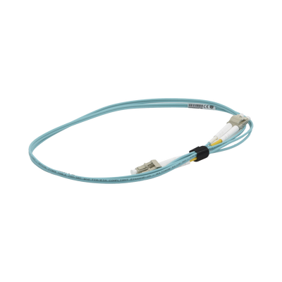 Jumper de Fibra Óptica Multimodo 50/125 OM3 XGLO, LC-LC Duplex, OFNR, Color Aqua, 1 Metro (3.28 Pies) SIEMON - Vista 3