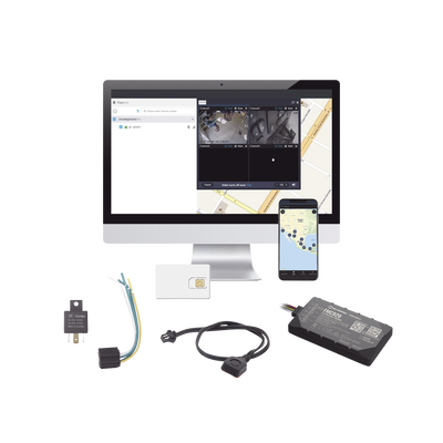 Kit Rastreador Vehicular 4G LTE CAT 1 y 2G/Bluetooth/Anualidad de SIM600MB1Y /Anualidad de EPCOMGPSCODE/ Relevador/boton S...