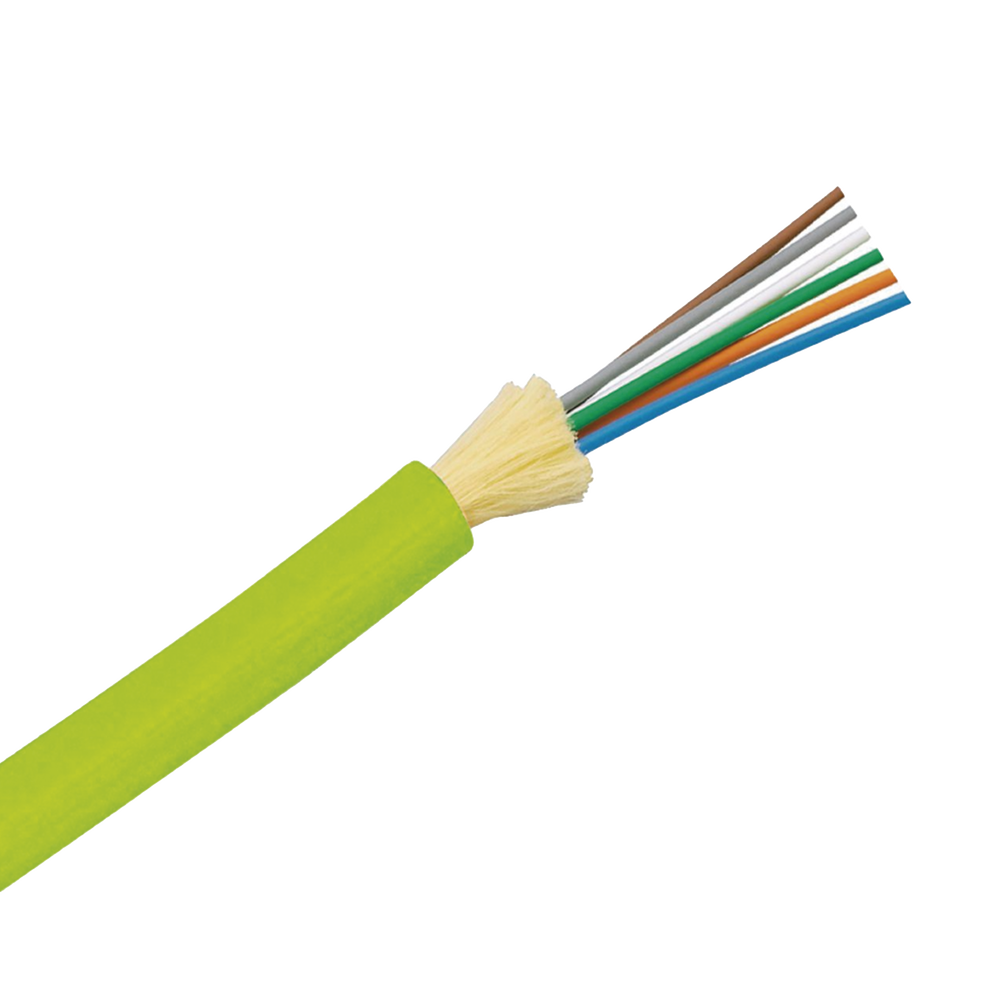 PANDUIT FODPW06Y - Cable de Fibra Óptica / 6 Hilos / Multimodo OM5 50/125 / Tight Buffer 900μm / OFNP Plenum / 2 pies (0.6 m) Marcado | SIERRA STORE