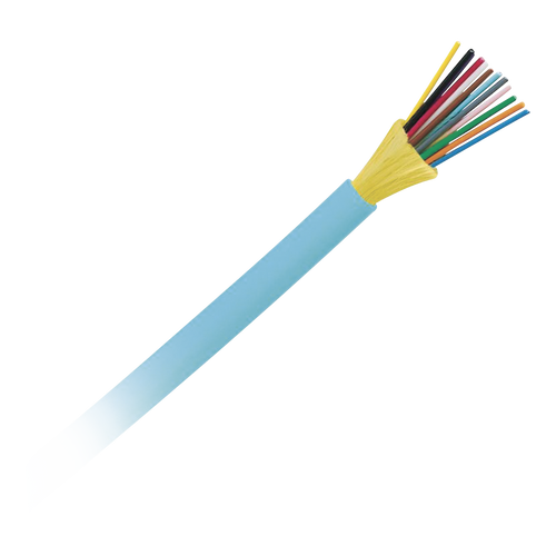 PANDUIT FODPZ12Y - Cable de Fibra Óptica / 12 Hilos / Multimodo OM4 50/125 / Tight Buffer 900μm / Interior / OFNP Plenum / Dieléctrico