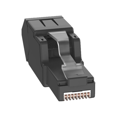 Plug RJ45 UTP, Instalación Angulada 45 Grados, Terminación en Campo Certificable, Compatible con Cat5e, Cat6 y Cat6A, Colo...