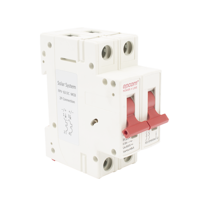Protección Térmica/ Interruptor 2P, 20 A,  Corriente Directa  800 Vcc para Aplicación Fotovoltaica Montaje Riel DIN - EPCO...