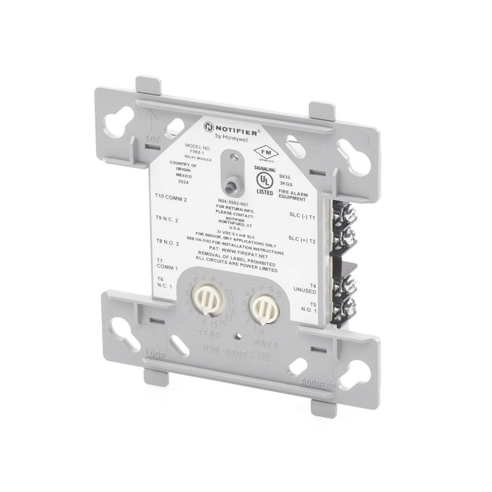 Módulo de Relevador Direccionable / 2 Contactos Secos Form-C / Protocolo FlashScan / Direccionamiento 01-159 / Alimentado por Lazo SLC | SIERRA STORE