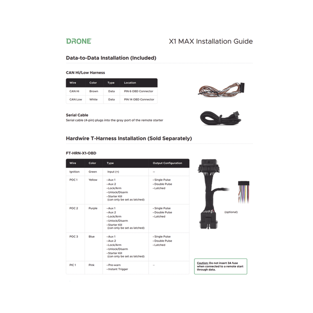 Arnés OBD II / Conexión Plug-and-Play / 3 Salidas Programables / 1 Entrada de Preaviso / CAN Hi/Lo Integrado / Compatible X1MAX-LTE | SIERRA STORE