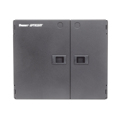 Caja de Conexión de Fibra Óptica, Para Montaje en Pared, Acepta 2 Placas FAP o FMP, Hasta 48 Fibras, Color Negro PANDUIT -...