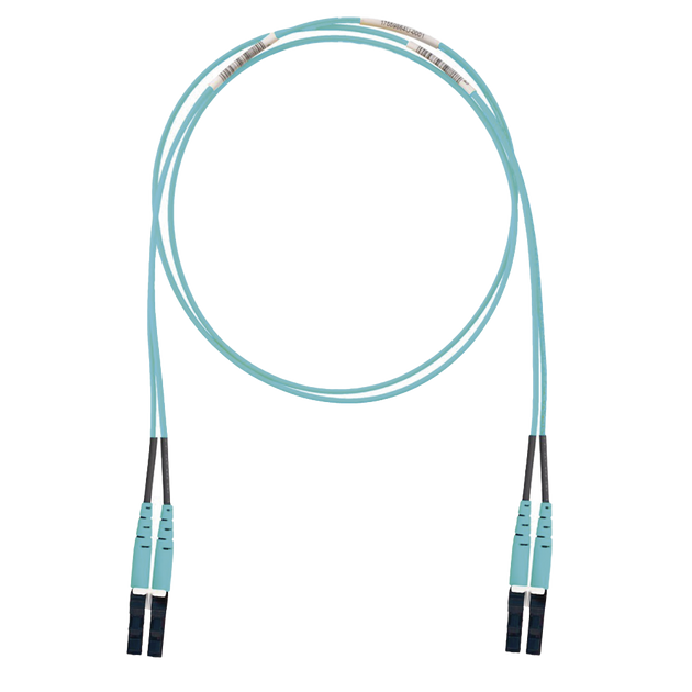 PANDUIT FX2ELLNLNSNM002 - Jumper de Fibra Óptica / Multimodo OM3 50/125 / LC-LC Dúplex / LSZH / 2 m (6.56 ft) / Aqua | SIERRA STORE