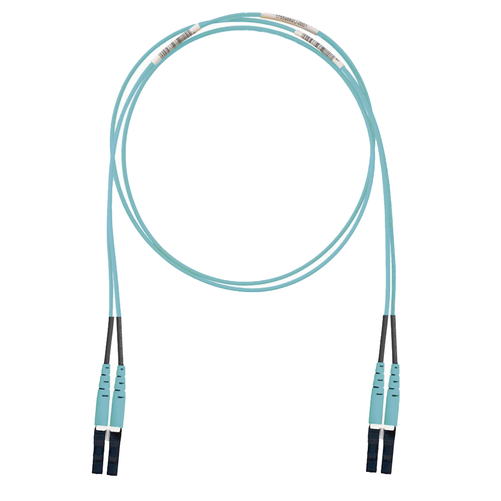 PANDUIT FX2ELLNLNSNM002 - Jumper de Fibra Óptica / Multimodo OM3 50/125 / LC-LC Dúplex / LSZH / 2 m (6.56 ft) / Aqua | SIERRA STORE