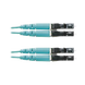 Jumper de Fibra Optica Multimodo 50/125 OM3, LC-LC Duplex, OFNR (Riser), Color Aqua, 3 Metros (9.84 Pies) PANDUIT - Vista 2