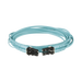 Jumper de Fibra Optica Multimodo 50/125 OM3, LC-LC Duplex, OFNR (Riser), Color Aqua, 3 Metros (9.84 Pies) - PANDUIT