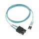 Jumper de Fibra Optica Multimodo 50/125 OM3, LC-SC Duplex, OFNR (Riser), Color Aqua, 2 Metros (6.56 Pies) - PANDUIT