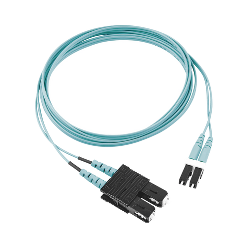 PANDUIT FX2ERLNSNSNM030 - Jumper de Fibra Óptica / Multimodo OM3 50/125 / LC-SC Duplex / OFNR Riser / Aqua / 30 m (98.43 ft)