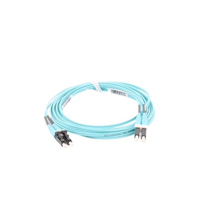 Jumper de Fibra Optica Multimodo 50/125 OM4, LC-LC Duplex, OFNR (Riser), Color Aqua, 3 Metros (9.84 Pies) PANDUIT - Vista 2
