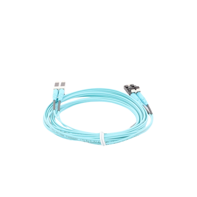 Jumper de Fibra Optica Multimodo 50/125 OM4, LC-LC Duplex, OFNR (Riser), Color Aqua, 3 Metros (9.84 Pies) PANDUIT - Vista 3