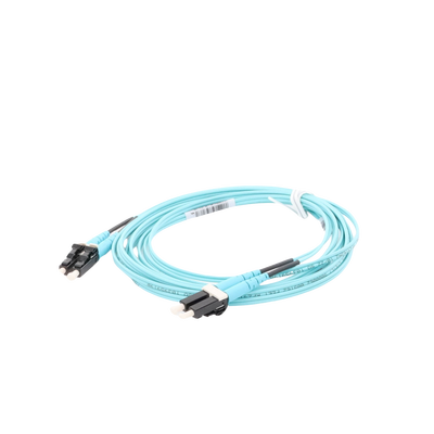 Jumper de Fibra Optica Multimodo 50/125 OM4, LC-LC Duplex, OFNR (Riser), Color Aqua, 3 Metros (9.84 Pies) PANDUIT - Vista 4