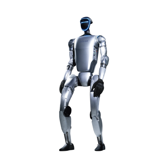 Robot humanoide UNITREE G1EDUU5 de pie, vista completa