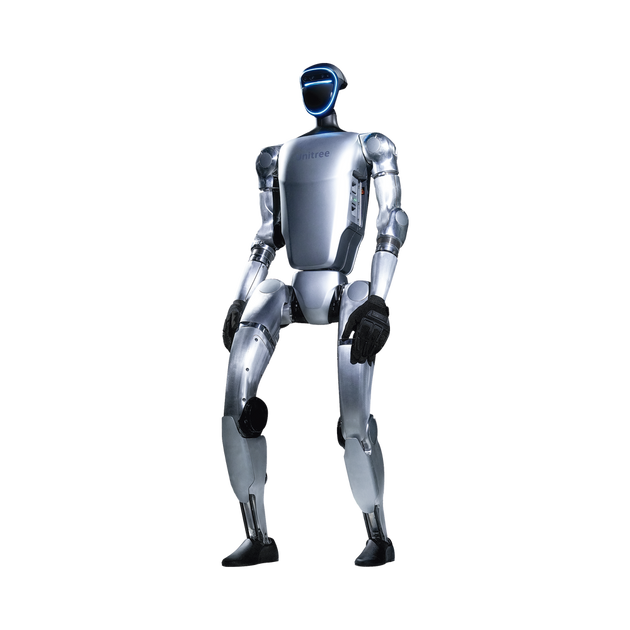 Robot humanoide UNITREE G1EDUU5 de pie, vista completa