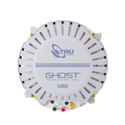 Ghost series, altavoz de 3 vías de plafón 9in, diseño trugrip  sin herramientas, woofer de polipropileno blanco, 150w 8ohm...