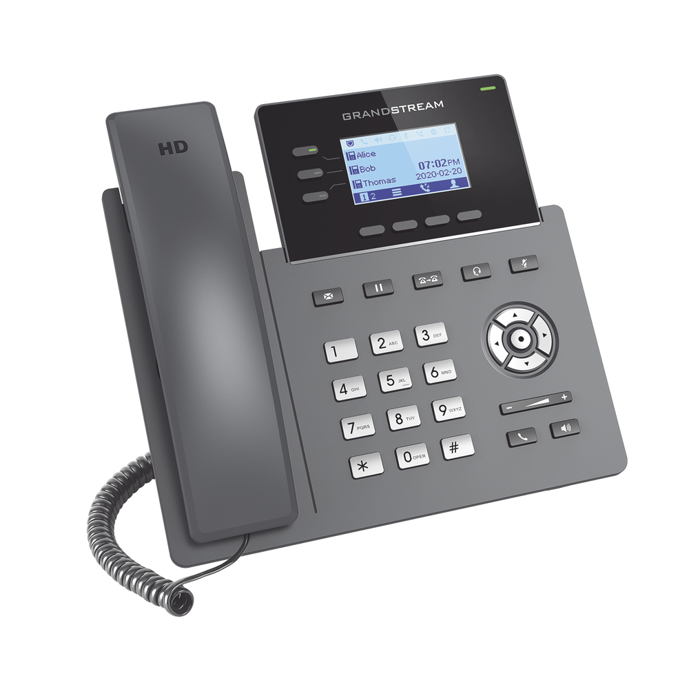 Teléfono IP / 3 Líneas SIP / 6 Cuentas / Puertos Gigabit / Codec Opus / IPv4/IPv6 / Gestión en la Nube | SIERRA STORE